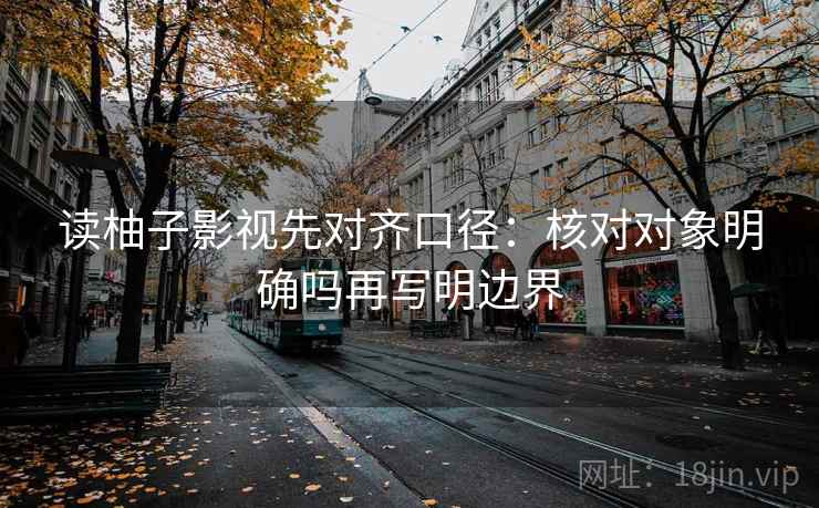 读柚子影视先对齐口径：核对对象明确吗再写明边界