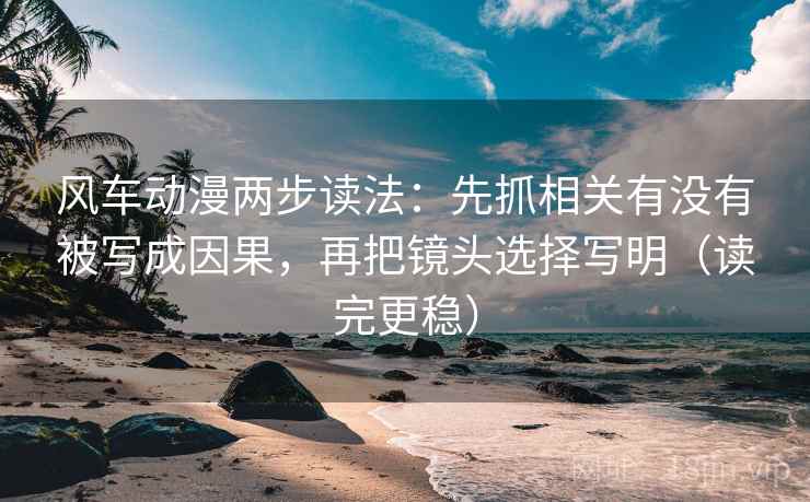 风车动漫两步读法：先抓相关有没有被写成因果，再把镜头选择写明（读完更稳）